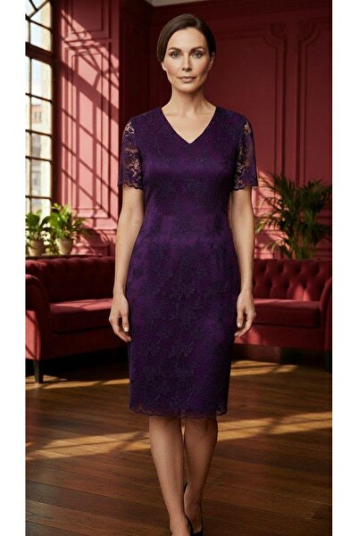 dml giyim Ful güpürlü anne elbise