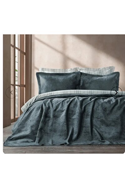 KÜBRAHOME'S Scala Petrol Double Bedspread Petrol