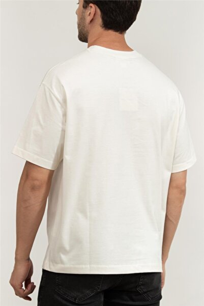 Calvin Klein Men's Brand Logo Organic Cotton Casual Cream T-Shirt Lv04Rc225G Yas