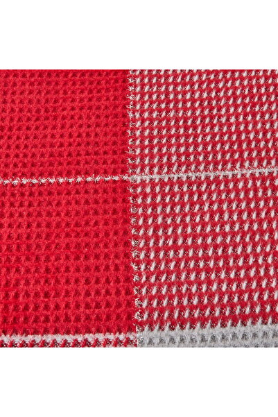 ASPARTAM Soft Vintera Cotton Single Blanket - Red / Navy Blue - 150X200 cm