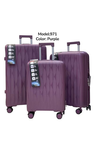 ELEGANT G حقيبة سفر بعجلات - مجموعة من 3 قطع - بعجلات دوارة (20 بوصة + 24 بوص...