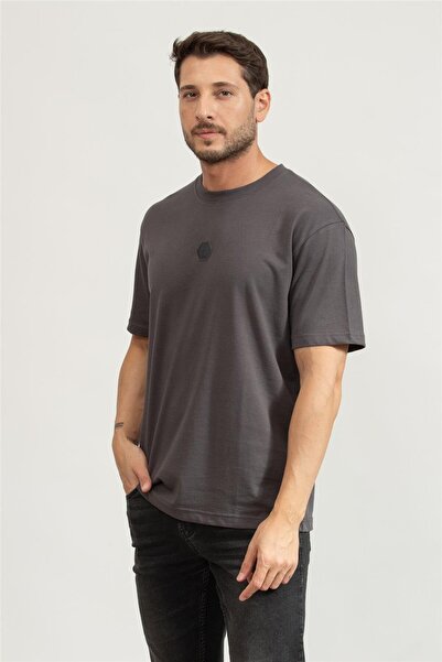 BOSS Men's Comfortable Fit 100% Cotton Round Neck Short Sleeve Gray T-Shirt 50544316-027