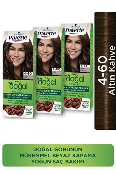 Palette Kalıcı Doğal Renkler 4-60 Açık Çikolata Kahve X 3 Adet