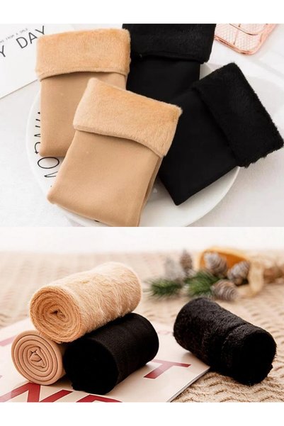 Lüx Wood Women's Plush Thick Thermal Socks – Winter Fleece Inner Warm Socks