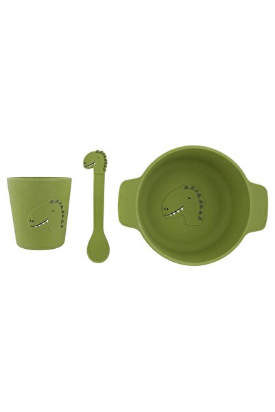 Trixie طقم أدوات مائدة من السيليكون من مستر دينو