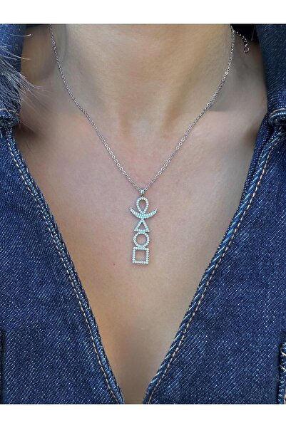 Kius قلادة فضية للحظ والحظ السعيد