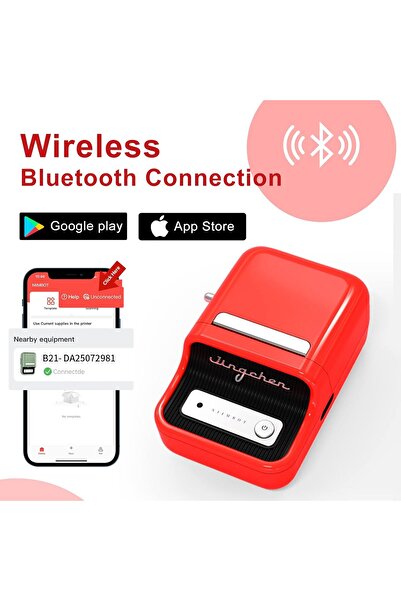 DEEPIN B21 Label Maker-Portable Bluetooth Thermal Label Maker Machine, 2 Inch Barcode Label Printer