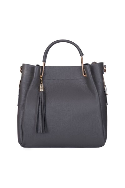 myOwn Women's Bag in Leather Fabiana Grey