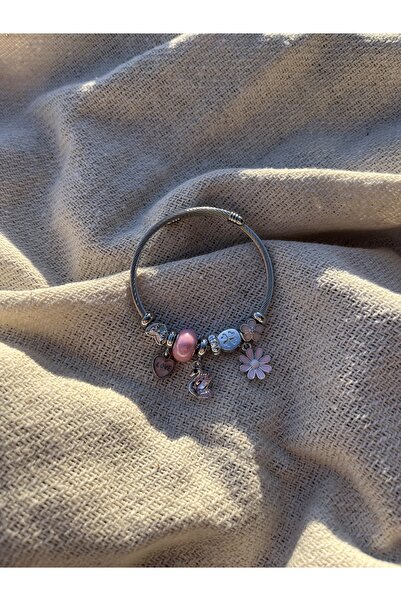 Novina Pink Blossom – Pembe Çiçekli Charm Bileklik