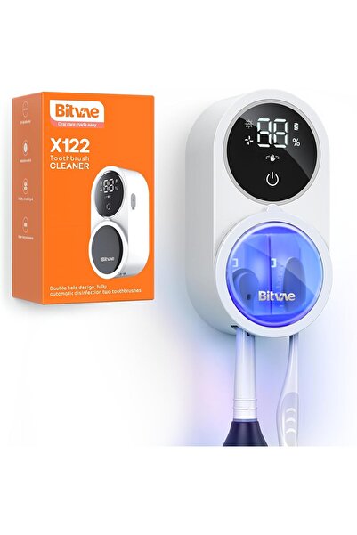 Bitvae حامل فرشاة الأسنان، شاشة LED ذكية، التنظيف والتجفيف بالهواء، غطاء حائط...