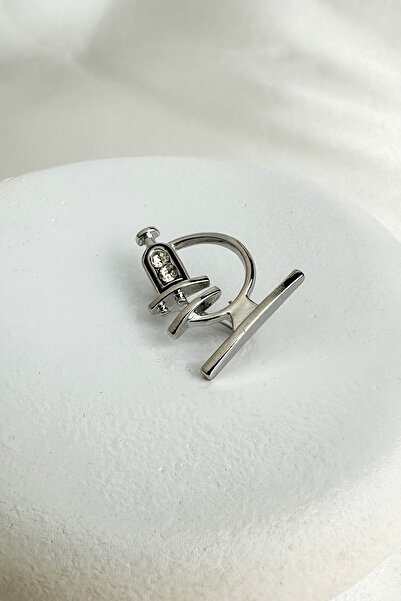 Modex Taş Detaylı Mineli Mikroskop Tasarım Broş (3cm)