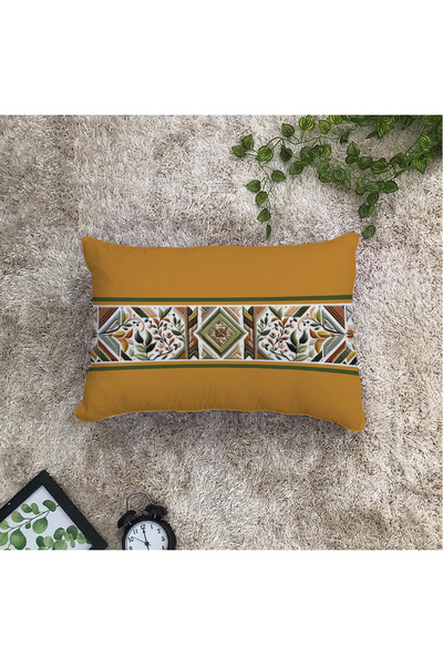Filamente Double-Sided Digital Printing Throw Pillow Cover Embroidery Look Mixed Pattern