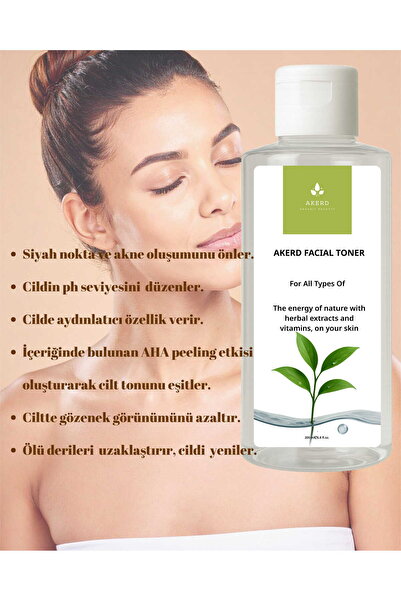 AKERD COSMETİCS Tonik Yüz toniği gözenek sıklaştırıcı canladırıcı nemlendiric...