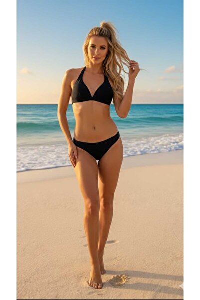 Laura Baresse Fenix Kaplı Dolgulu Üçgen Bikini Takım Siyah