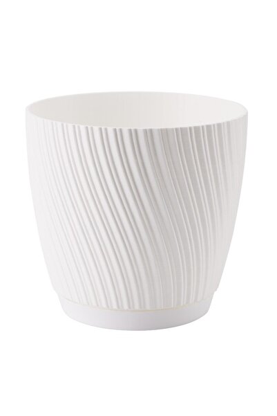 Other Ghiveci rotund Mika 27 cu farfurie | Alb