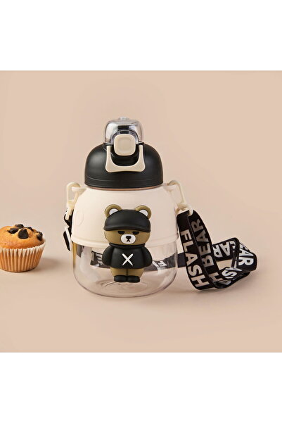 MATMEL Polycarbonate Figured Flask - Black - 1.1 Lt