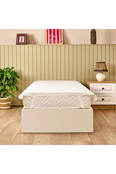 KUT FLY Soft Sane Single Person Liquid-Proof Elastic Mattress Cover - White -...