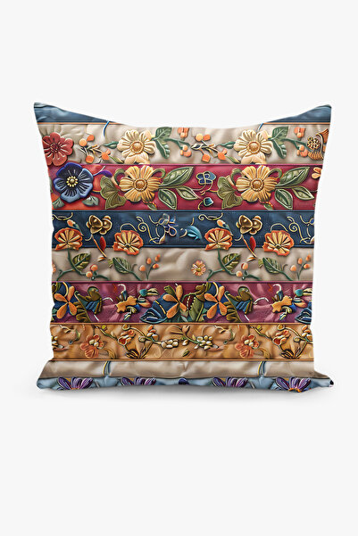 Filamente Husă de pernă cu imprimare digitală pe două fețe, cu aspect de brod...