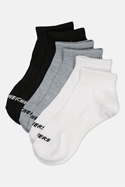 SKECHERS جوارب نسائية للكاحل بشعار العلامة التجارية، 6 أزواج، متعددة الألوان