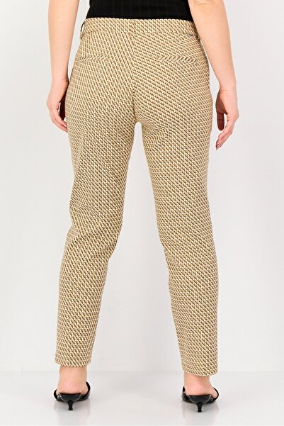 Reiko Women Cigarette Fit Allover Print Dress Pants, Multicolor