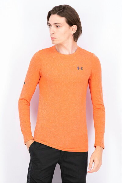 Under Armour Men Sportswear Fit Seamless Long Sleeves Training Top, Red