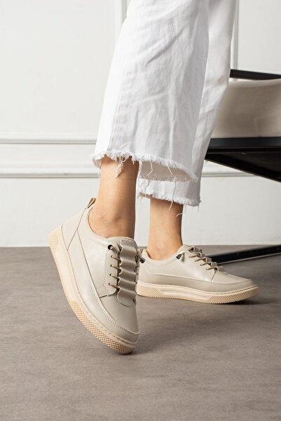 pasyone Bej Kadın Günlük Casual Şık Ayakkabı