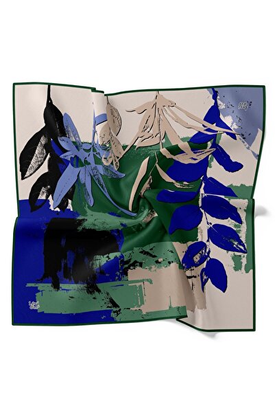 Levidor Αφηρημένο μοτίβο με πινέλο με φύλλα, αστραφτερό κρυστάλλινο κασκόλ