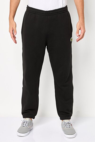 Lacoste Men Relaxed Fit Embroidered Logo Jogger Pants, Black