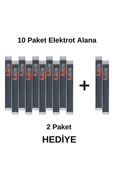 Prolektro E (PE) Siyah Geniş Plastik Kaynak Elektrodu - 10 Paket Alana 2 Pake...