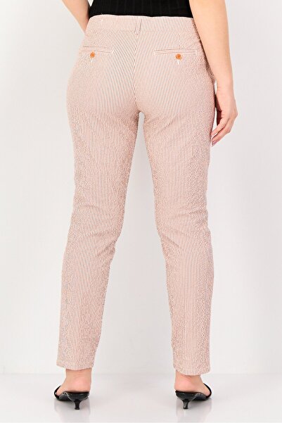 Reiko Women Regular Fit Stripes Straight Pants, Multicolor