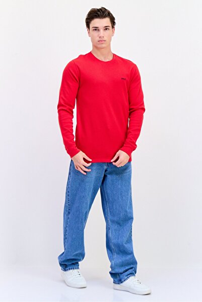 Polo Ralph Lauren Men Crew Neck Embroidered Logo Long Sleeves Sweatshirt, Red