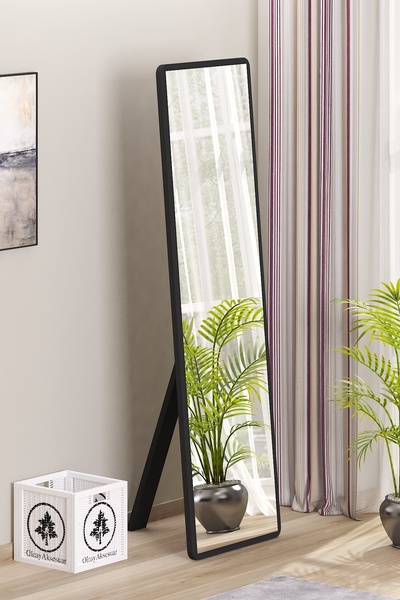 Arvessohome Siyah 150X43 cm Düz Dikdörtgen Ayaklı Salon Antre Çocuk Odası Ban...