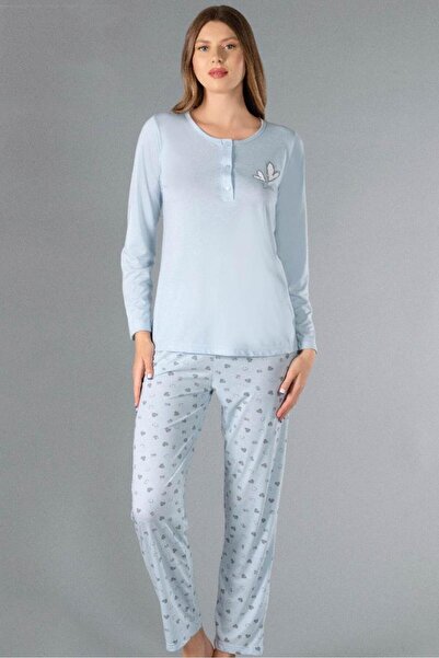 Alperi طقم بيجامة بأكمام طويلة من الفيسكوز 790-54