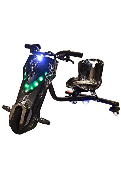 N2Y سكوتر دريفت كهربائي فافاري للأطفال مع موسيقى بلوتوث، 3 أوضاع سرعة، أضواء LED وإضاءة خلفية