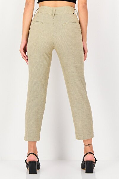 Reiko Women Cigarette Fit Grid Pattern Straight Leg Pants, Multicolor