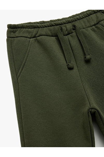 Koton Basic Cotton Sweatpants with Pockets and Lace-Up Waist