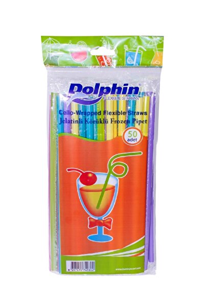Dolphin مصاصات جيلاتين ملونة مجمدة 50 قطعة