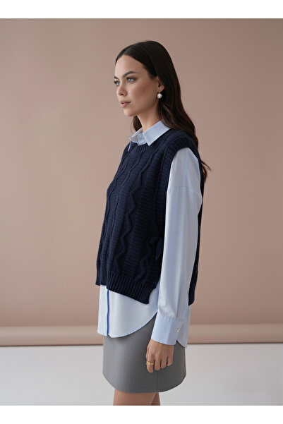hayal giyim Örgü Yandan Bağlamalı Süveter