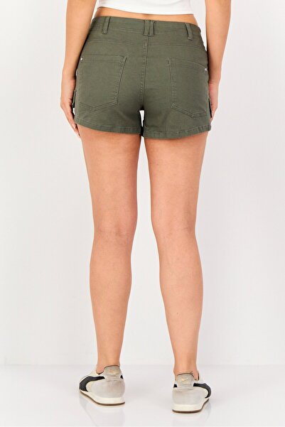 Forever 21 Women Plain Basic Shorts, Dark Olive