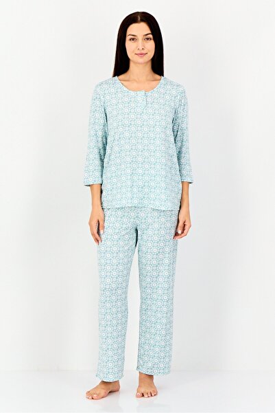 Company Ellen Tracy طقم بيجامة نسائي من قطعتين بطبعة زهور، متعدد الألوان
