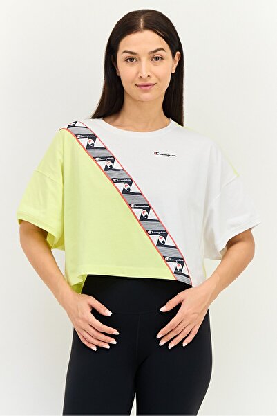 Champion Women Sportswear Fit Short Sleeve Outdoor Crop Top, Multicolor