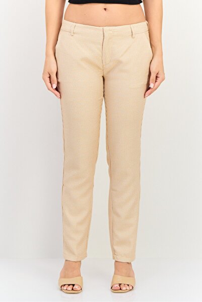 Reiko Women Cigarette Fit Grid Pattern Straight Leg Pants, Multicolor