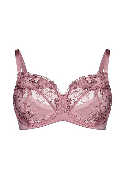 ESOTIQ Non-Padded Soft Bra Underwired with Floral Embroidery & Mesh High Supp...