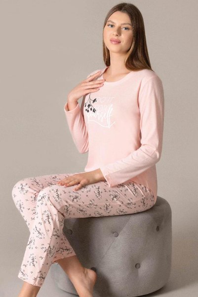 Alperi طقم بيجامة بأكمام طويلة من الفسكوز 790-37