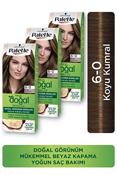Palette Kalıcı Doğal Renkler 6-0 Koyu Kumral X 3 Adet