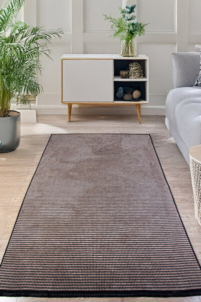 Bej Şönil Kilim Salon Oturma Çocuk Odası Hasır Yıkanabilir Yolluk Kaymaz Taban Halı