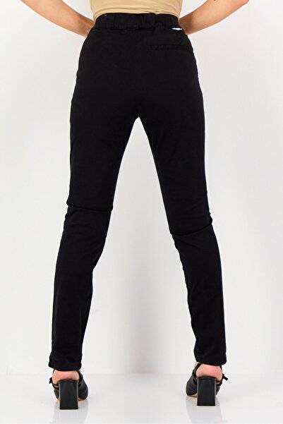 Reiko Women Regular Fit Solid Chino Pants, Black