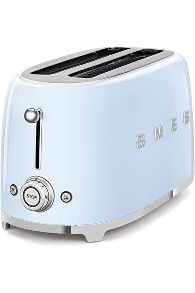 SMEG TSF02PBUK, 50's Retro Style 4 Slice Toaster, 6 Browning Levels, 2 Extra Wide Bread Slots, Defro