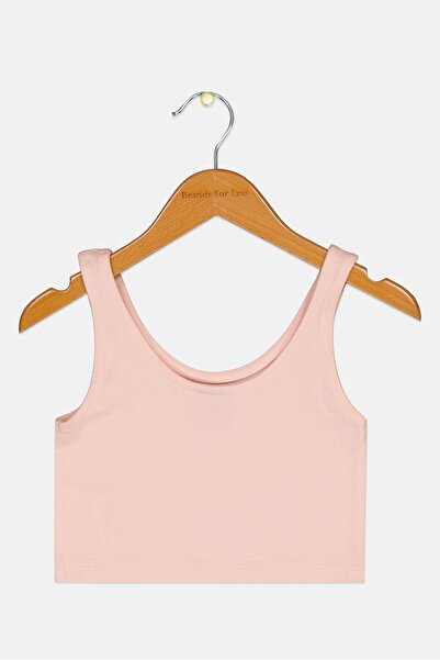 Puma Kids Girl Brand Logo Sleeveless Top, Peach