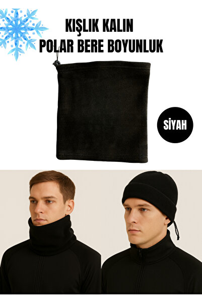 SAĞDIÇ Kışlık Kalın Polar Boyunluk Bere